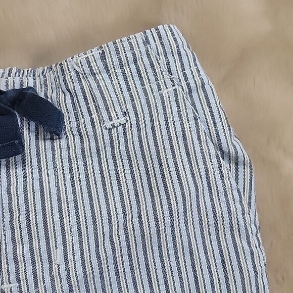 JANIE AND JACK BLUE STRIPED SEERSUCKER ROLL-UP PANTS, SIZE 2T - Picture 3 of 12